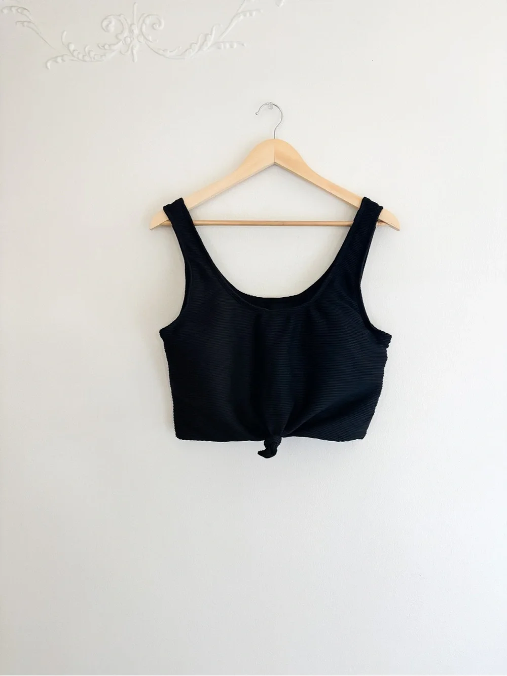 Coral Reef Black Ribbed Swimsuit